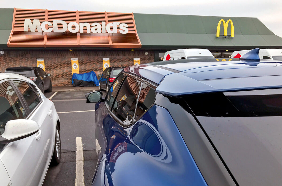 94 Brighton to Glasgow Kia EV6 2022 mcdonalds