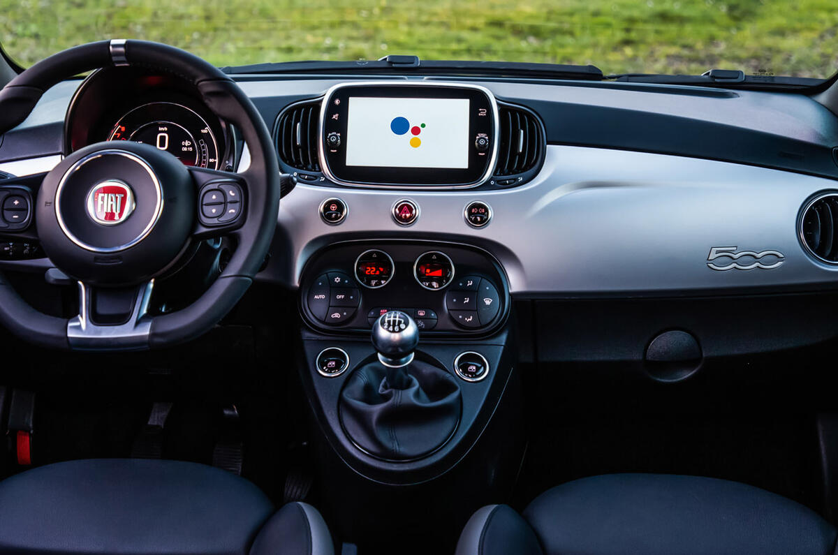 94 Fiat 500 Hey Google 500 dashboard