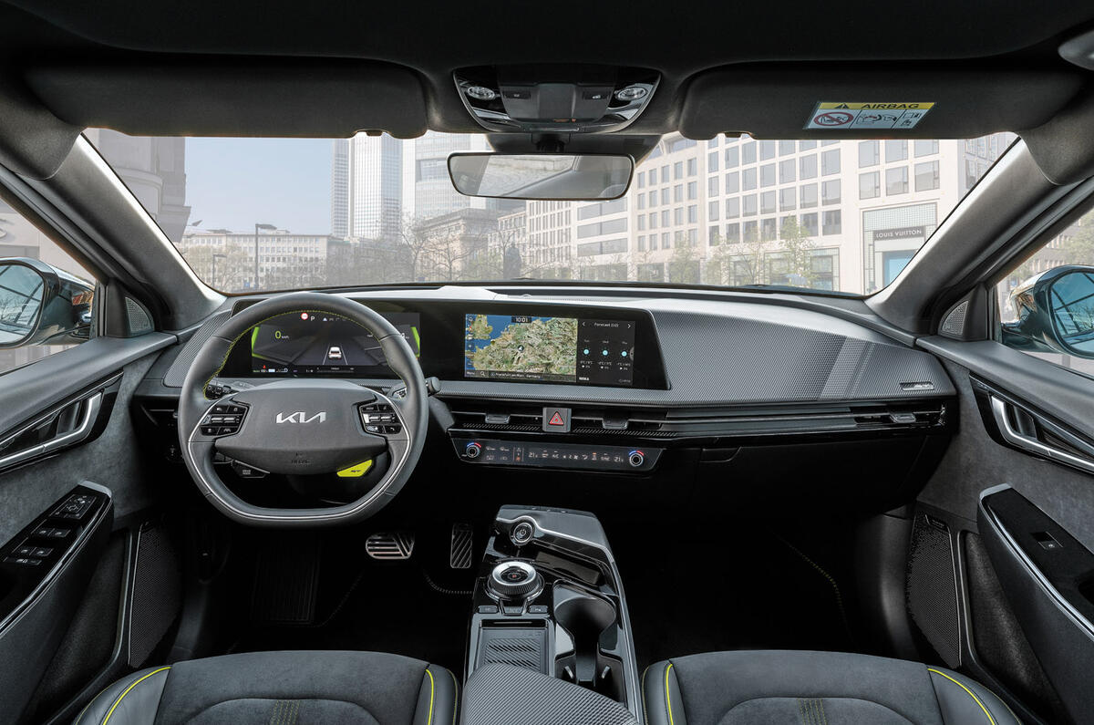 94 Kia EV6 prototype ride 2022 dashboard