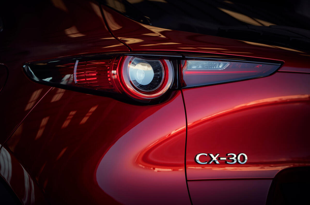 Mazda CX-30 2019 Geneva motor show reveal - rear lights