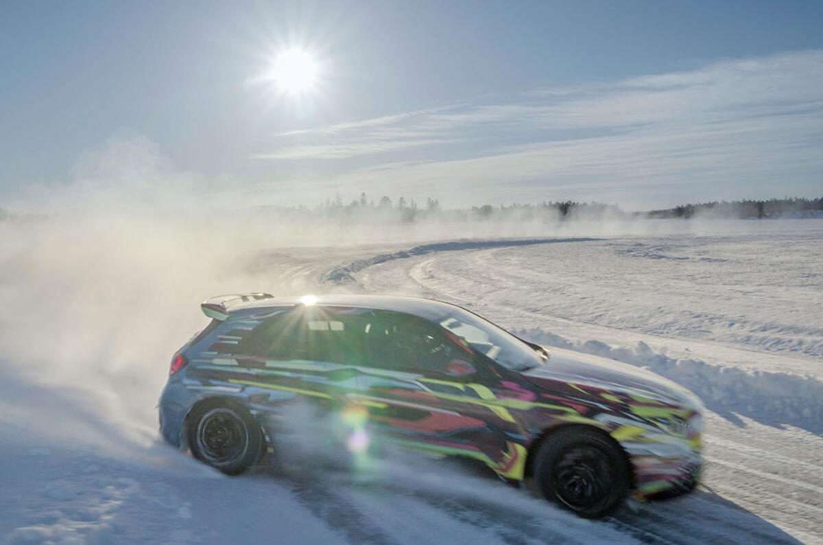 Mercedes-AMG A45 2019 prototype ride - drift side