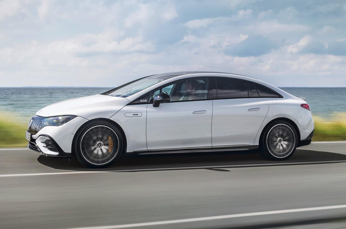 94 Mercedes AMG EQE53 official reveal tracking side 94 Mercedes AMG EQE53 official reveal tracking side