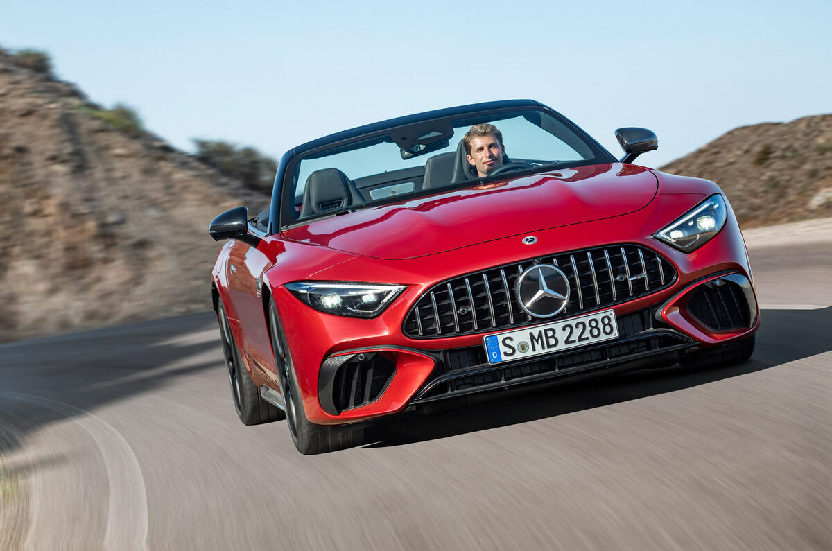 94 Mercedes SL 63 2021 official reveal images on road front