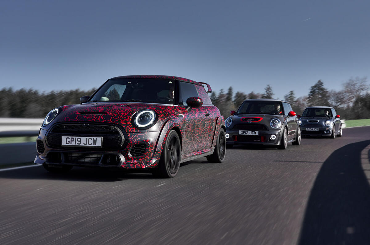 Mini John Cooper Works GP 2020 prototype official images - tracking