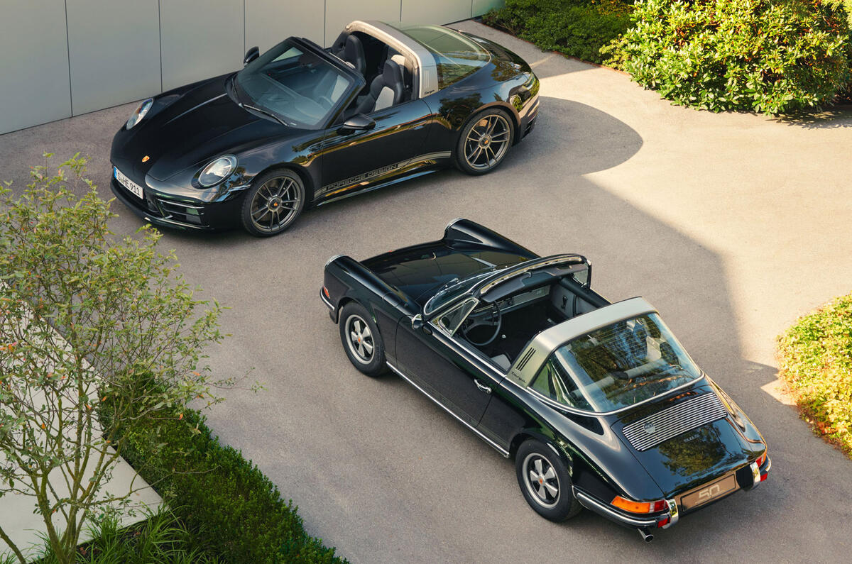 94 Porsche 911 Targa 50yrs porsche design official aerial duo