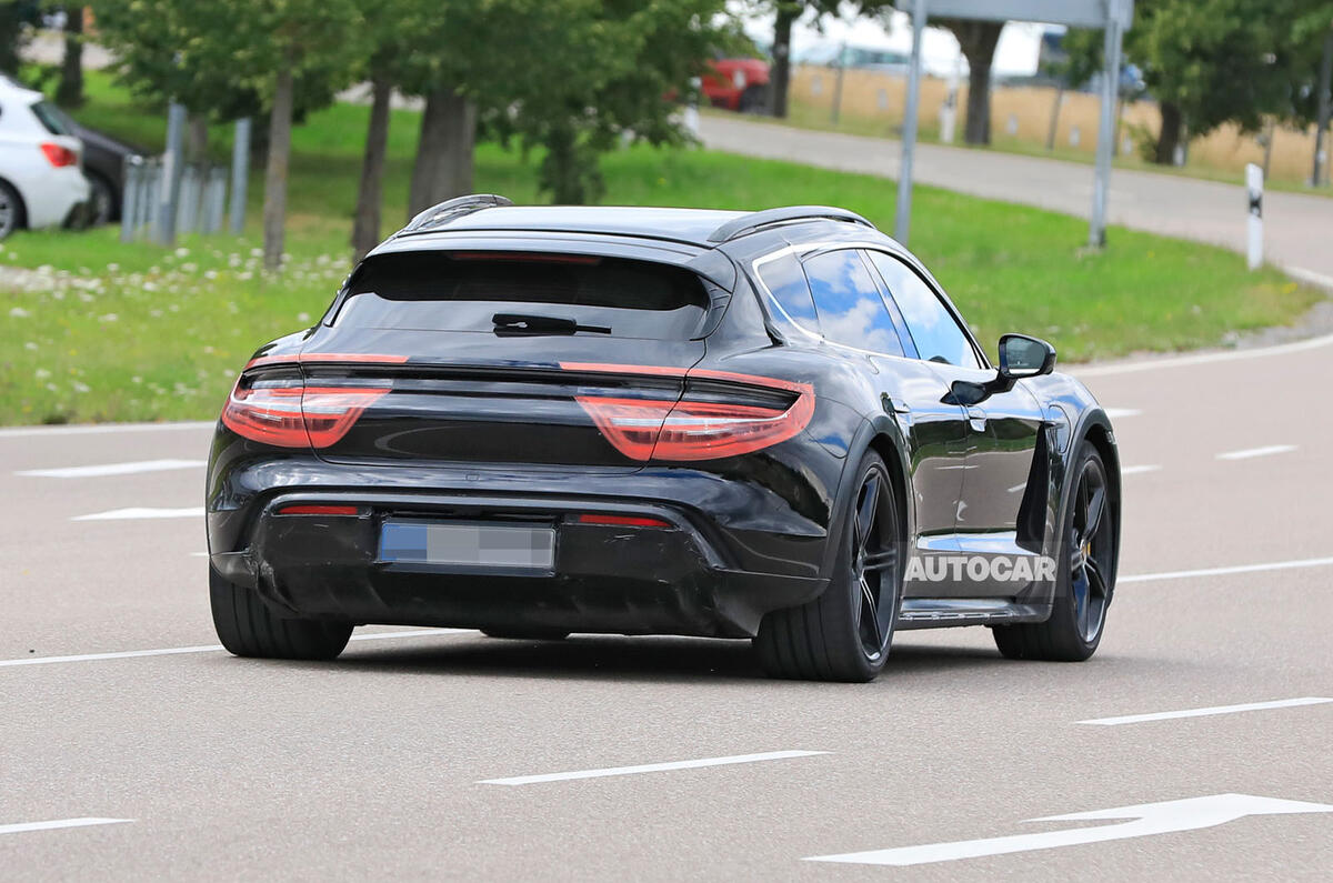 Porsche Taycan Cross turismo spy images - rear Porsche Taycan Cross turismo spy images - rear