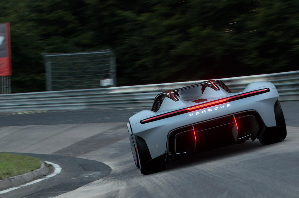 94 Porsche Vision Gran Turismo 2021 tracking rear 94 Porsche Vision Gran Turismo 2021 tracking rear