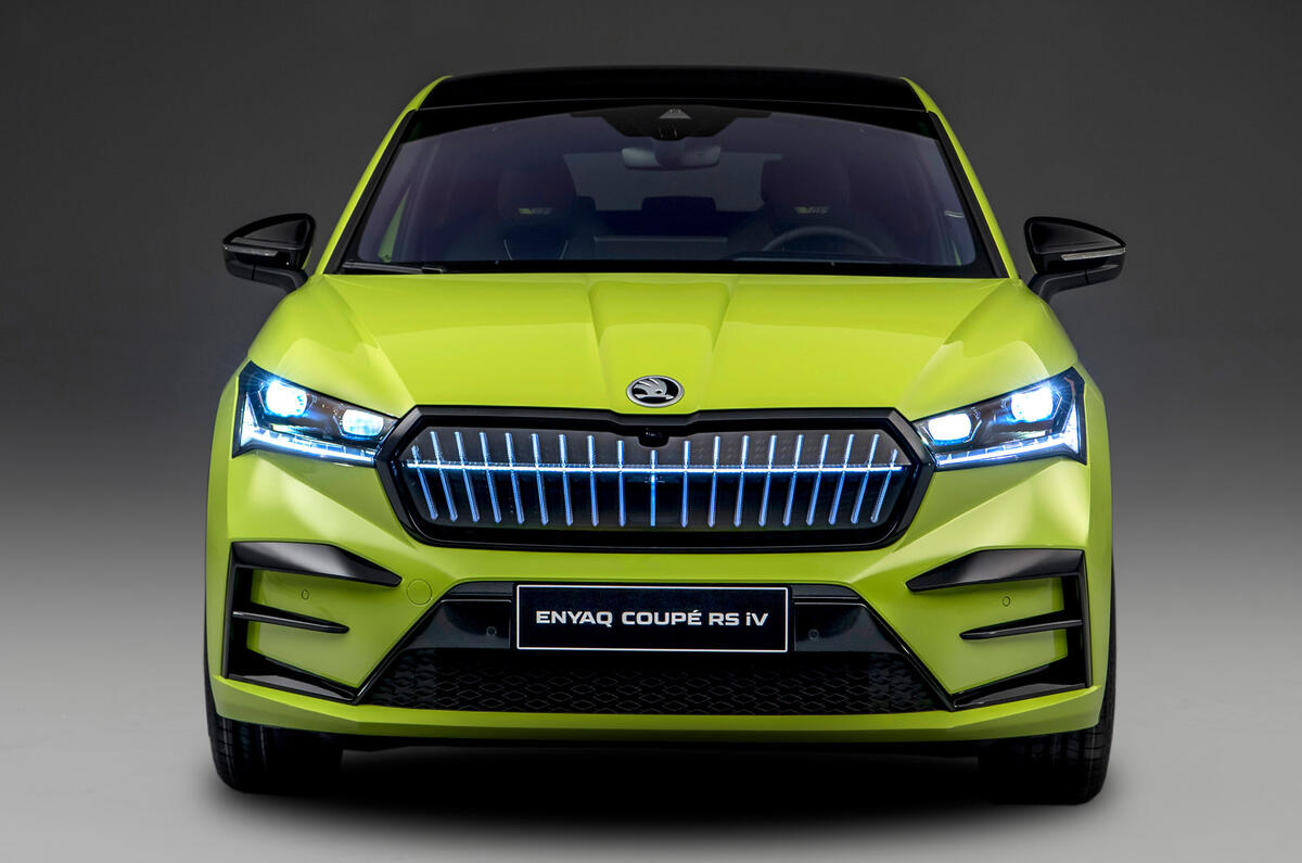 94 Skoda Enyaq coupe vRS 2022 official images nose