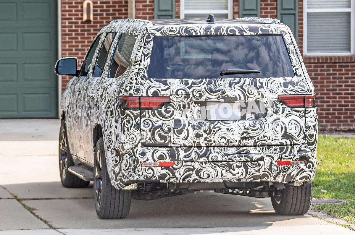 Jeep Grand Wagoneer spy images - rear Jeep Grand Wagoneer spy images - rear