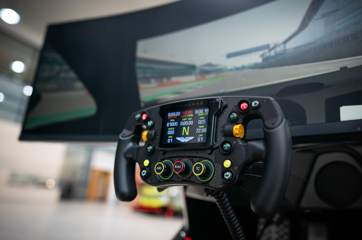 95 Aston Martin AMR C01 simulator tested steering wheel 95 Aston Martin AMR C01 simulator tested steering wheel