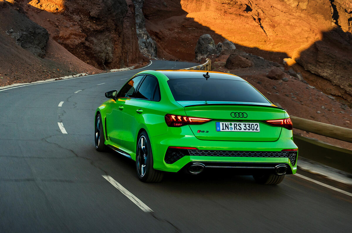 95 Audi RS3 2021 official reveal saloon hero rear 95 Audi RS3 2021 official reveal saloon hero rear