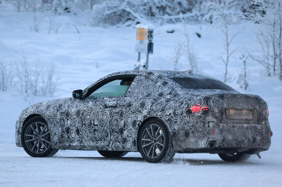 BMW 2 Series Coupe winter test spy images - rear right BMW 2 Series Coupe winter test spy images - rear right