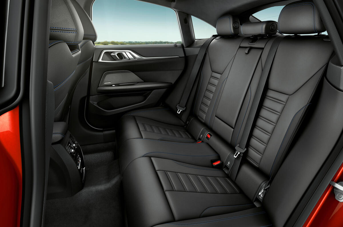 95 BMW 4 Series Gran coupe 2021 official reveal images rear seats