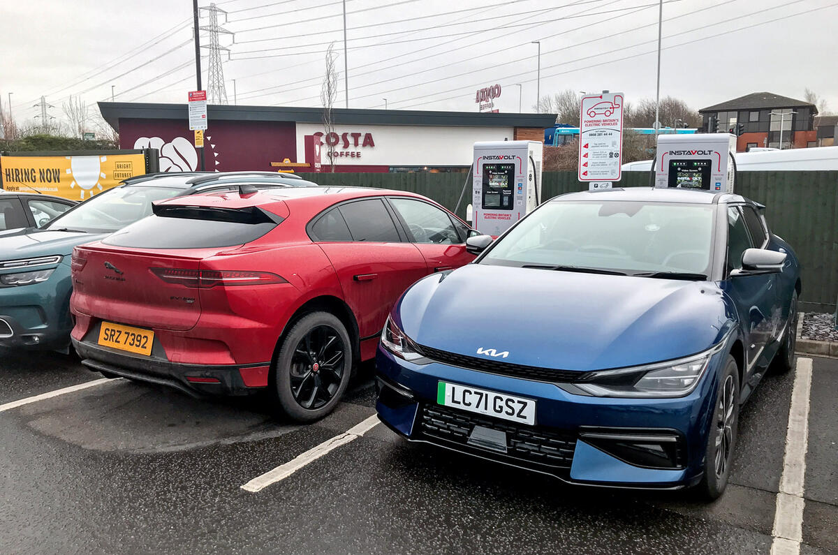 95 Brighton to Glasgow Kia EV6 2022 first charge