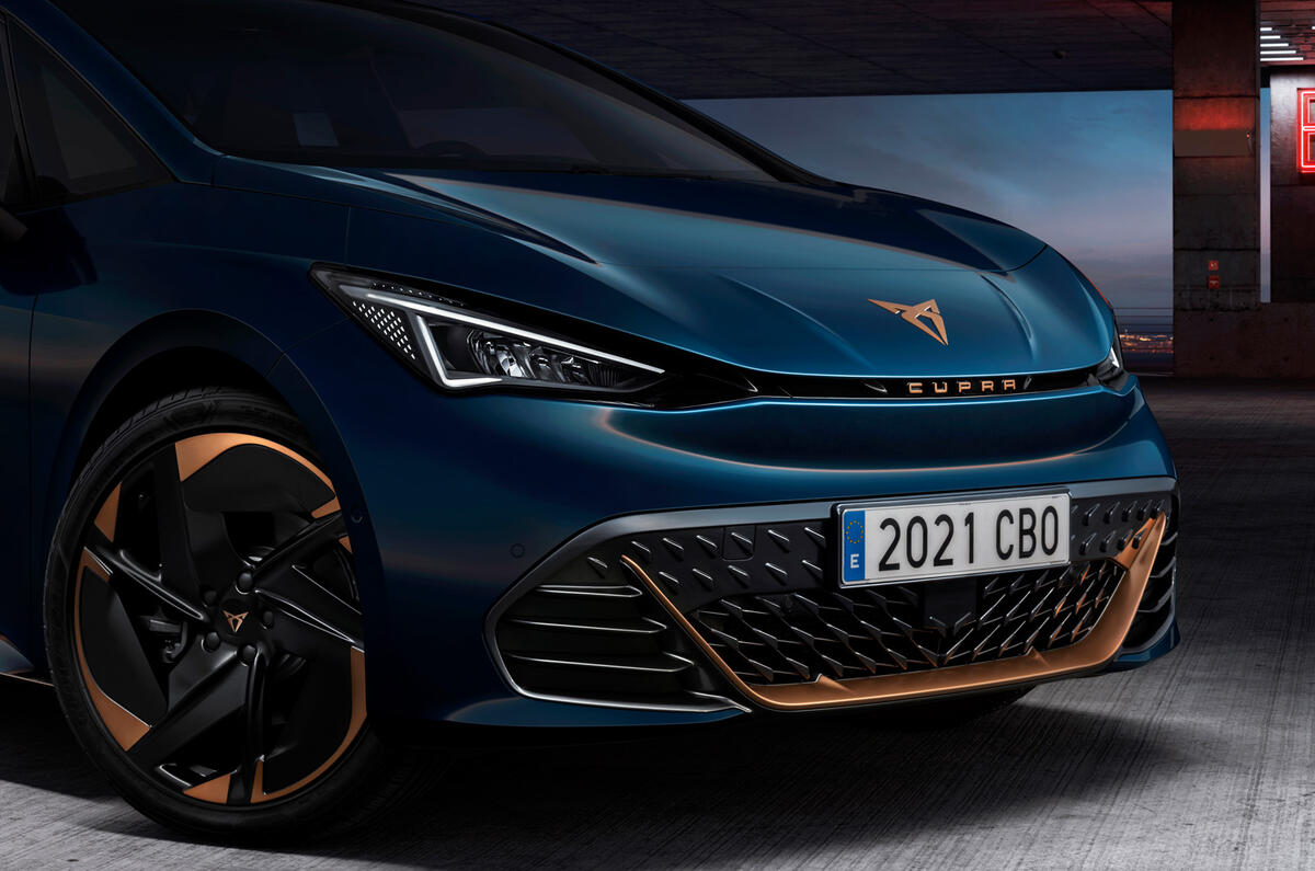 95 Cupra Born 2021 official reveal nose 95 Cupra Born 2021 official reveal nose