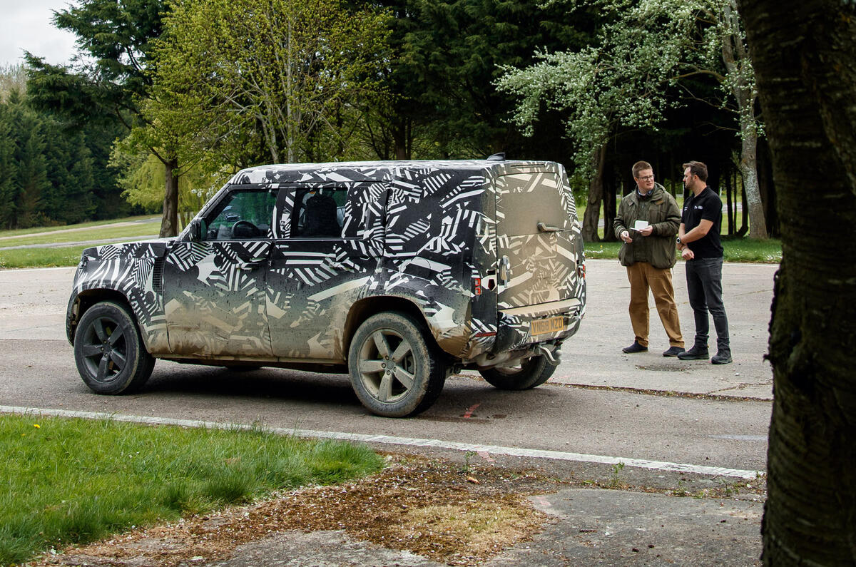 2020 Land Rover Defender prototype ride - Matt Saunders speaking rear