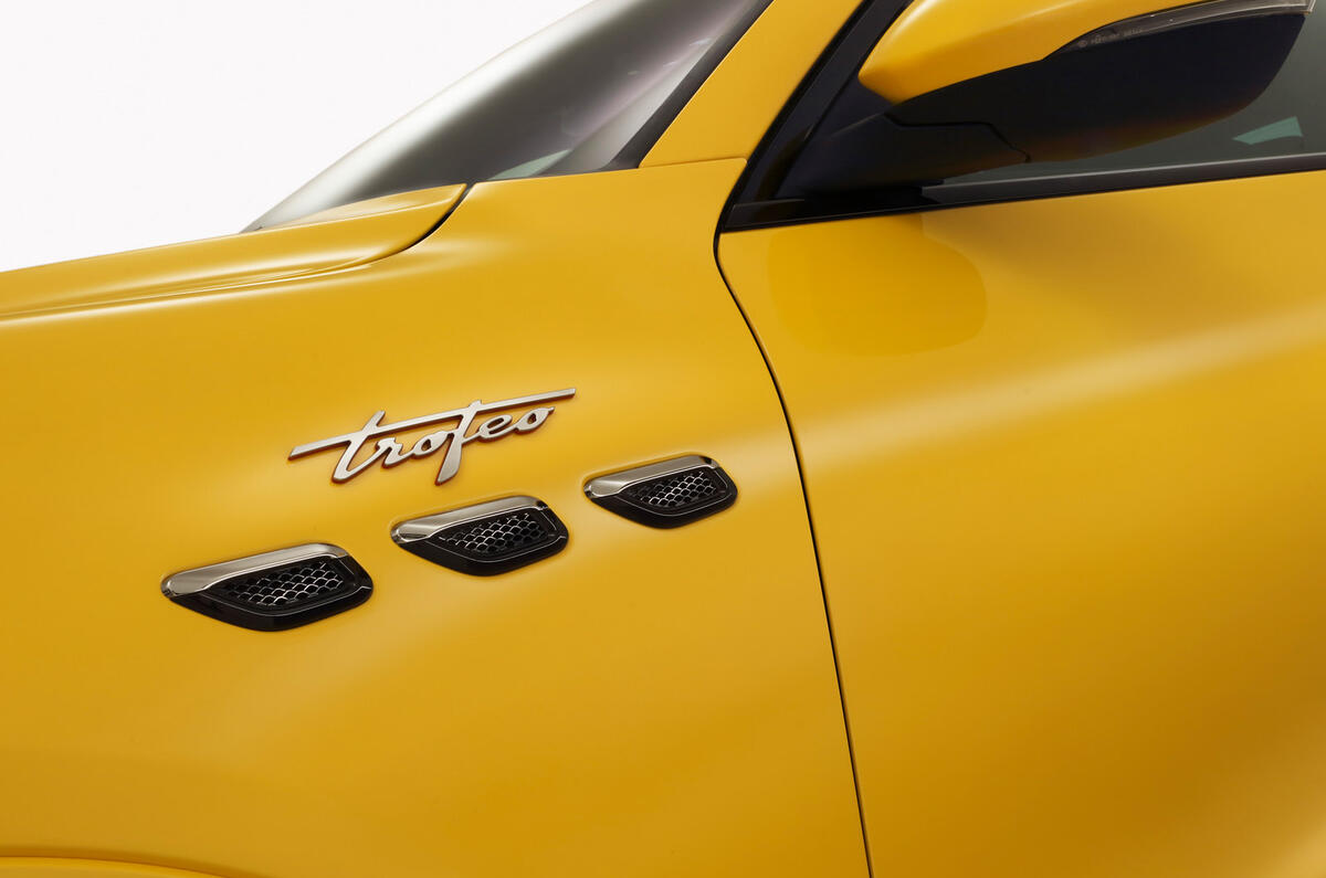 95 Maseratri Grecale Trofeo official reveal side badge 95 Maseratri Grecale Trofeo official reveal side badge