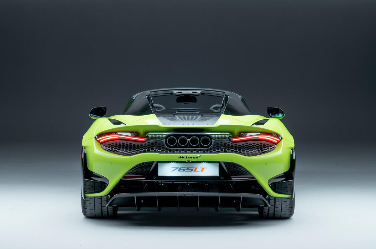95 McLaren 765LT Spider studio rear end