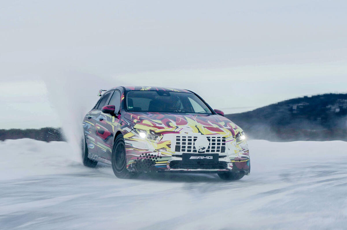 Mercedes-AMG A45 2019 prototype ride - drift front