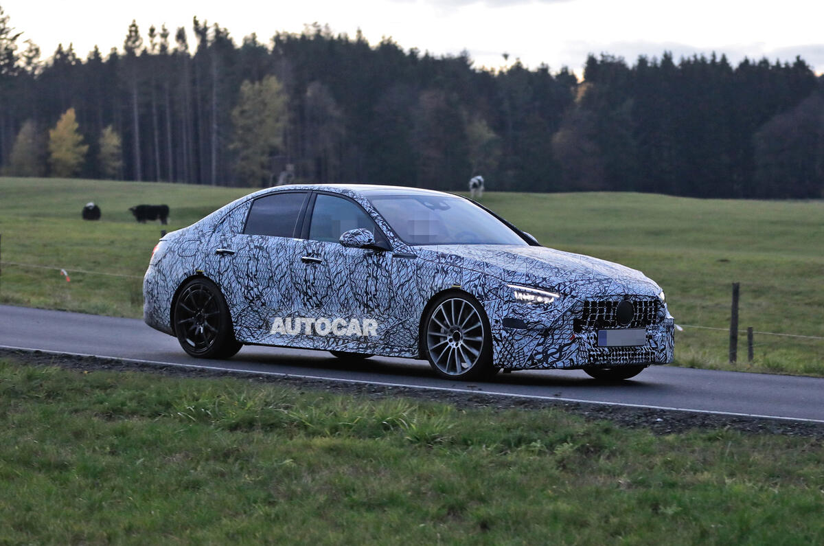 Mercedes-AMG C53 2021 spy images - on the road front Mercedes-AMG C53 2021 spy images - on the road front