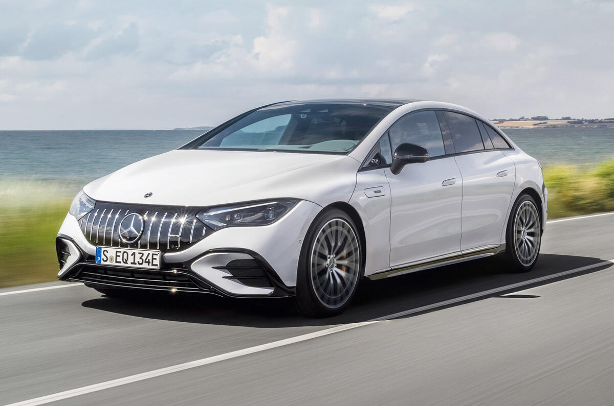 95 Mercedes AMG EQE53 official reveal tracking front 95 Mercedes AMG EQE53 official reveal tracking front
