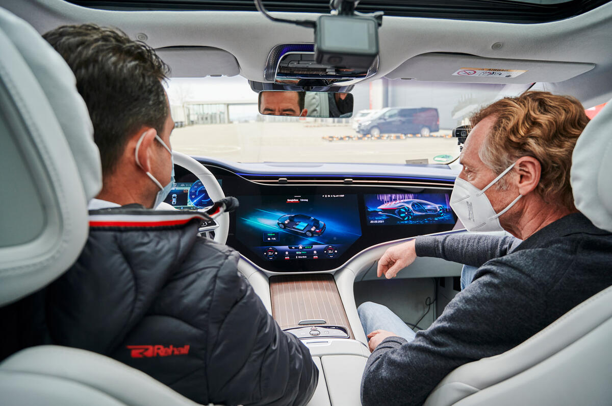 95 Mercedes Benz EQS prototype ride 2021 interior