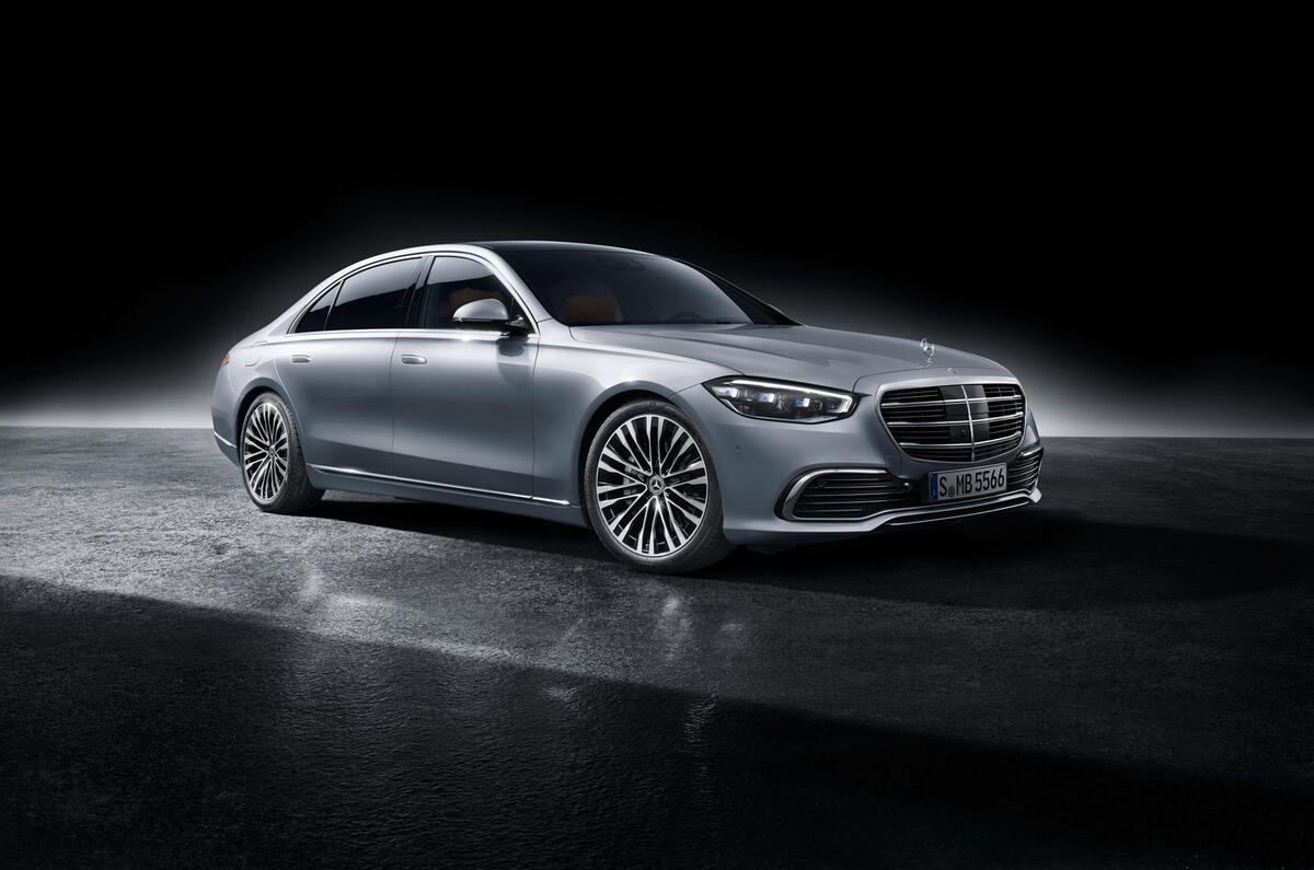 2021 Mercedes-Benz S-Class official reveal images - studio front 2021 Mercedes-Benz S-Class official reveal images - studio front