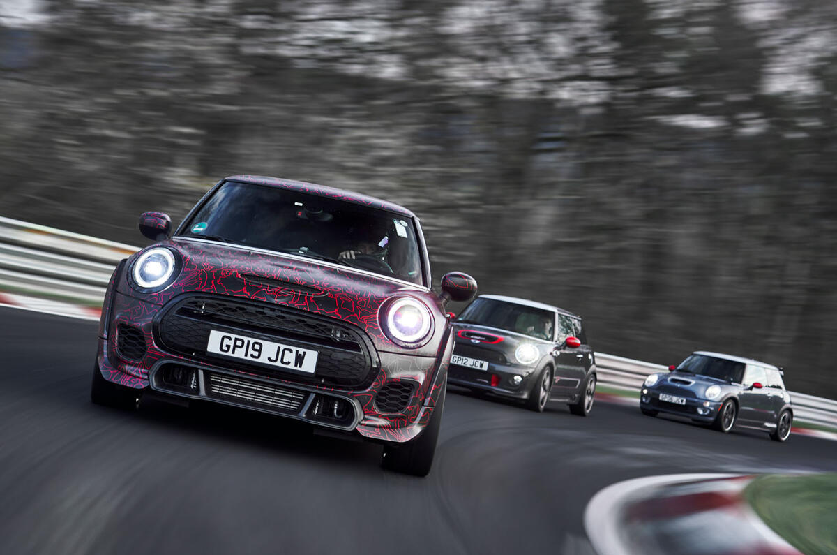 Mini John Cooper Works GP 2020 prototype official images - cornering
