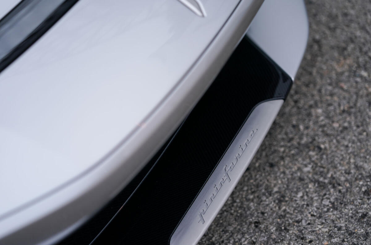 Pininfarina Battista customer preview event - front logo