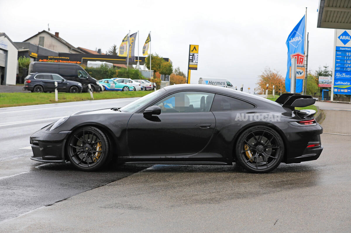 Porsche 911 GT3 prototype at Nurburgring - road side Porsche 911 GT3 prototype at Nurburgring - road side
