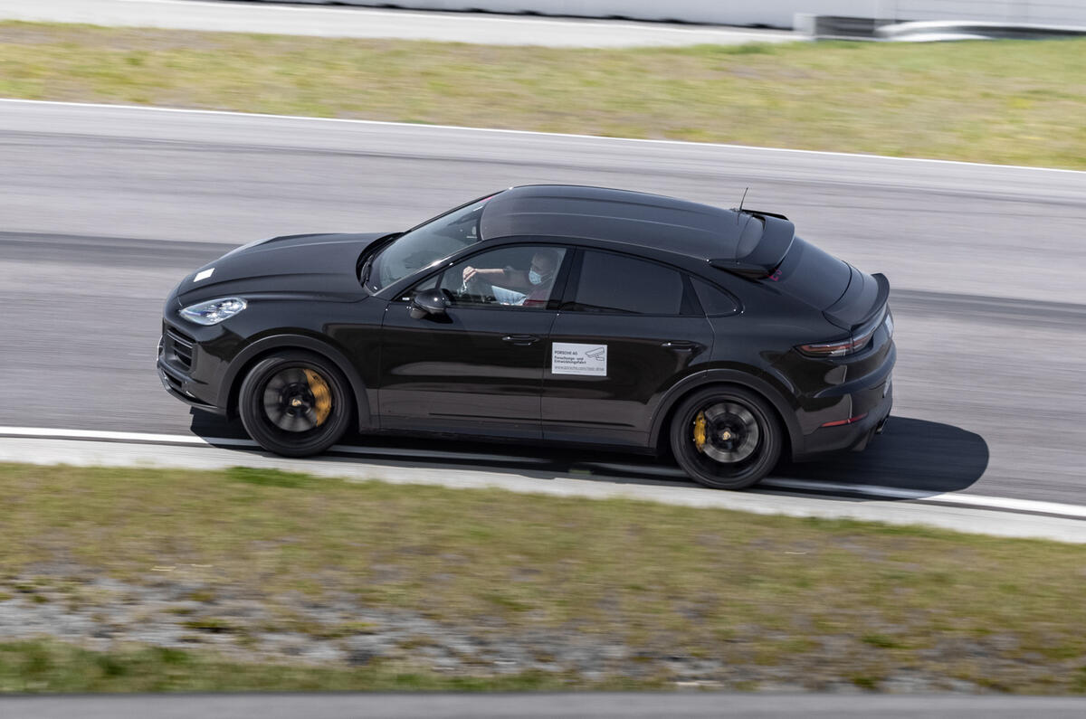 95 Porsche Cayene Turbo Coupe prototype 2022 track aerial