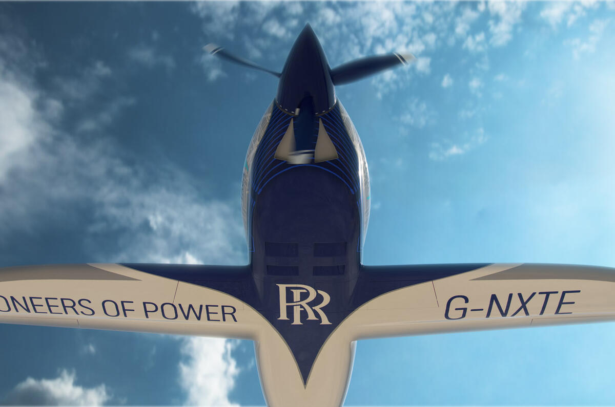 95 Rolls Royce electric plane record 2021 underneath