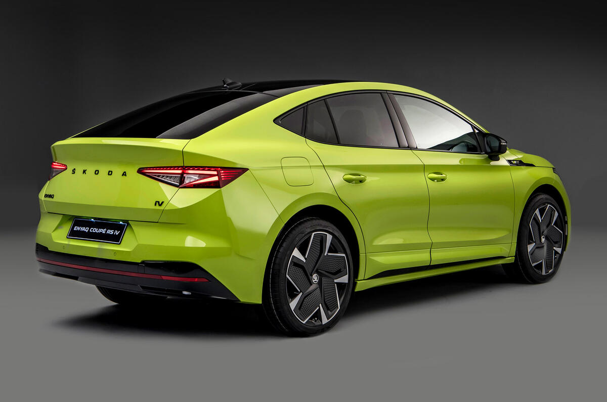 95 Skoda Enyaq coupe vRS 2022 official images studio rear