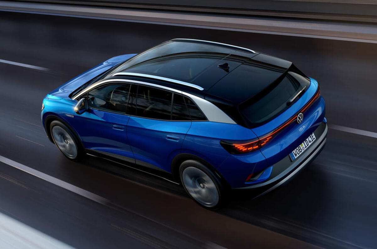 VW ID 4 electric SUV - tracking rear