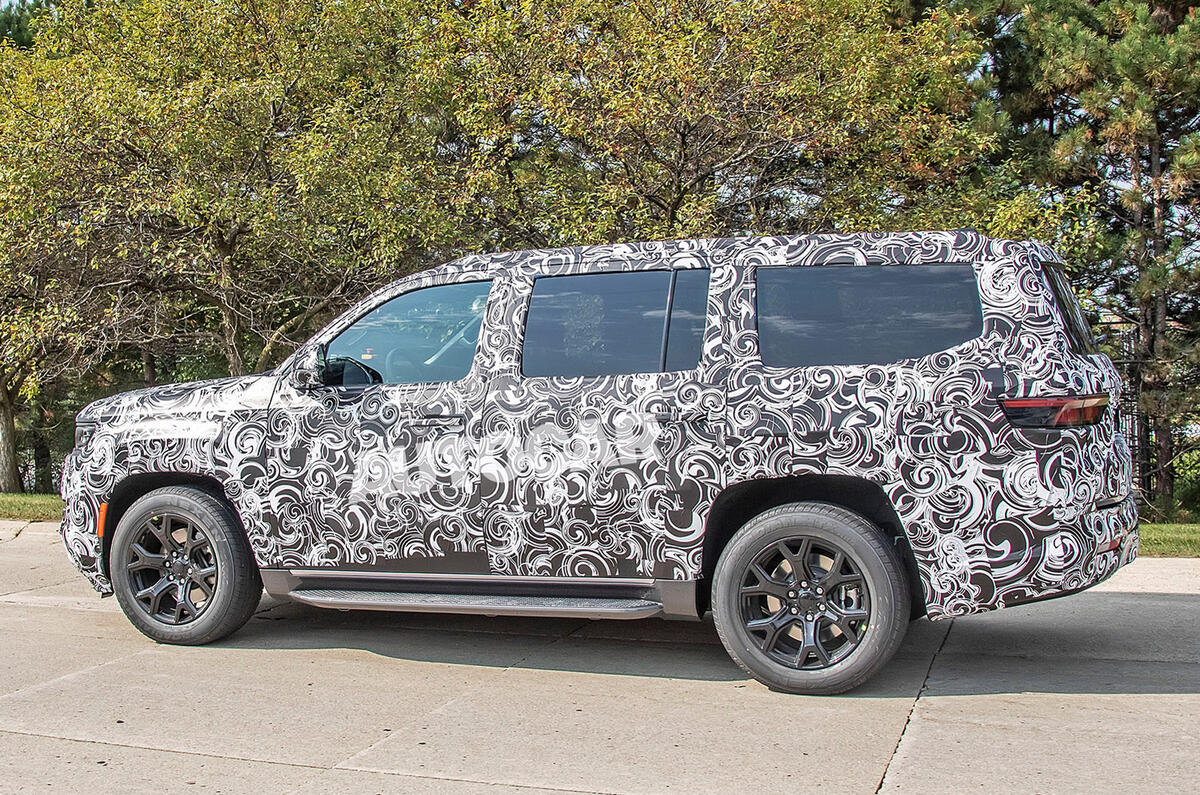 Jeep Grand Wagoneer spy images - side Jeep Grand Wagoneer spy images - side