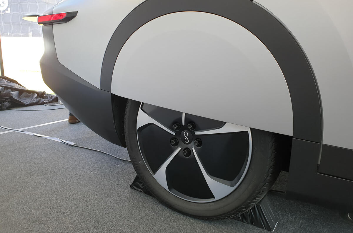 Lightyear One at Goodwood 2019 - wheel covers