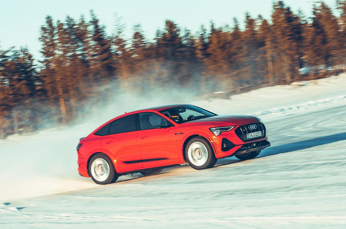 96 audi e tron sportback drifiting front quarter 96 audi e tron sportback drifiting front quarter