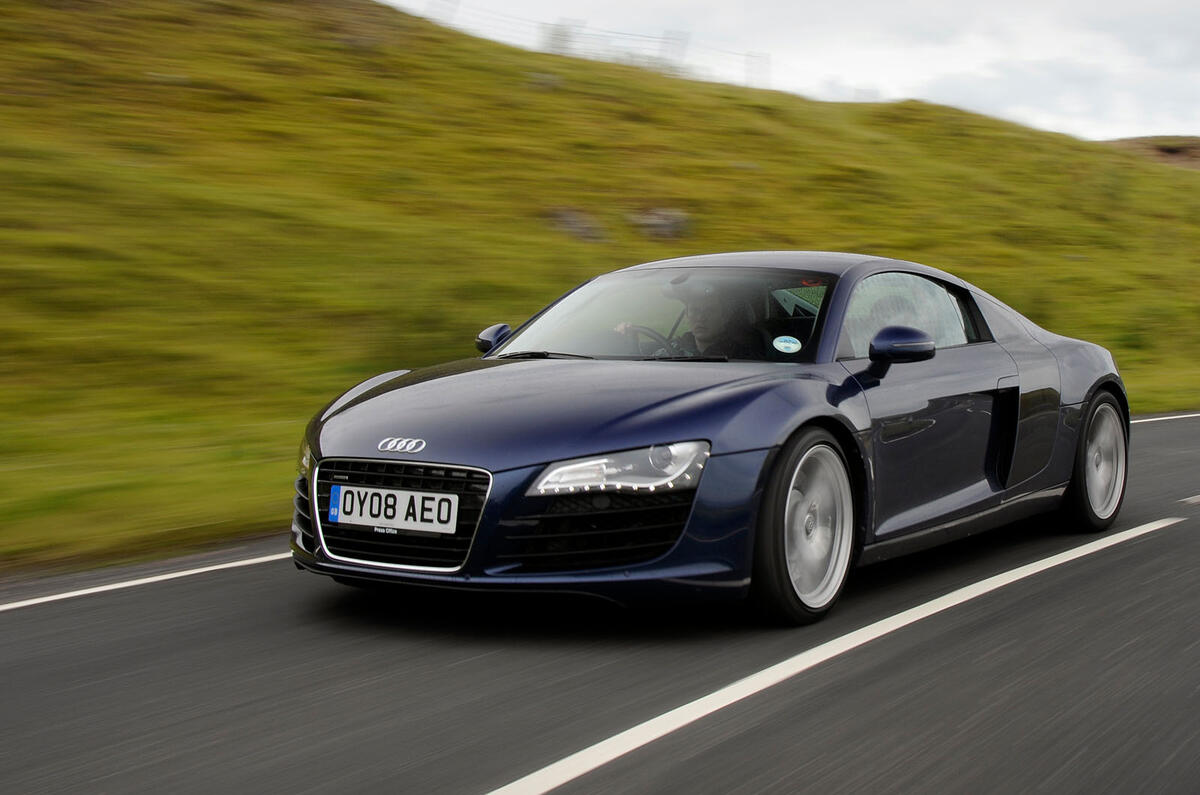 96 Audi R8 used buying guide 2022 on road front 96 Audi R8 used buying guide 2022 on road front
