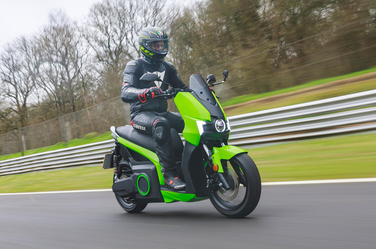 96 Brands Hatch EV records feature bike tracking front