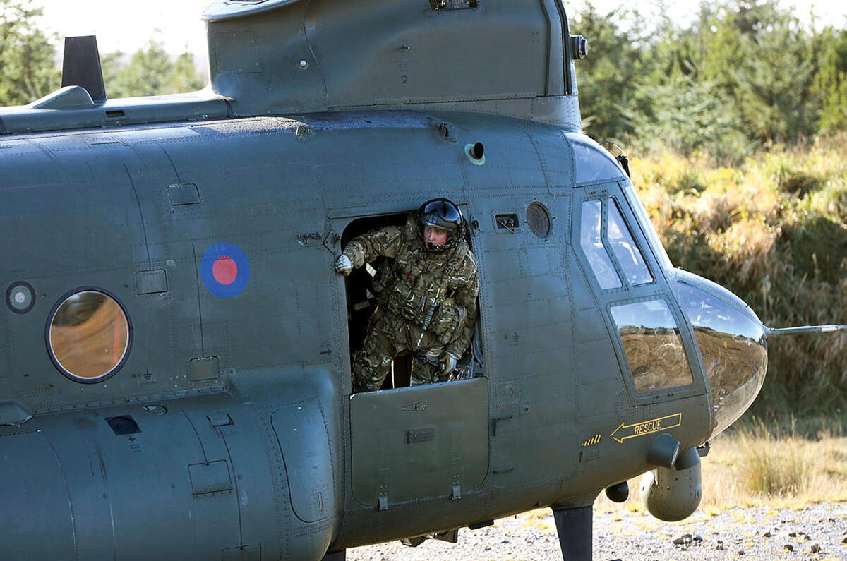 96 Christmas road test 2021 RAF Chinook doors