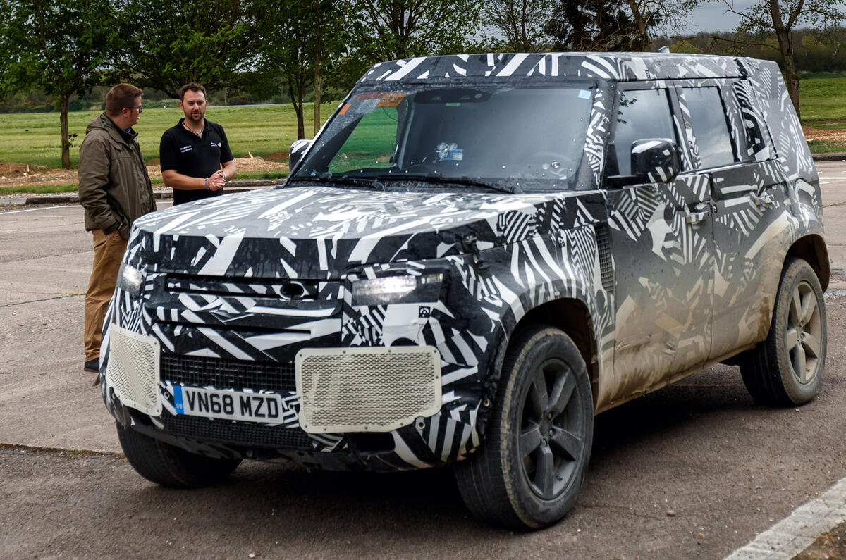2020 Land Rover Defender prototype ride - Matt Saunders speaking front