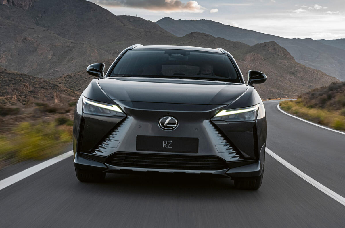 96 Lexus RZ 450e 2022 official reveal tracking nose 96 Lexus RZ 450e 2022 official reveal tracking nose