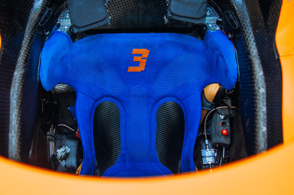 96 McLaren Racing sustainability feature seat