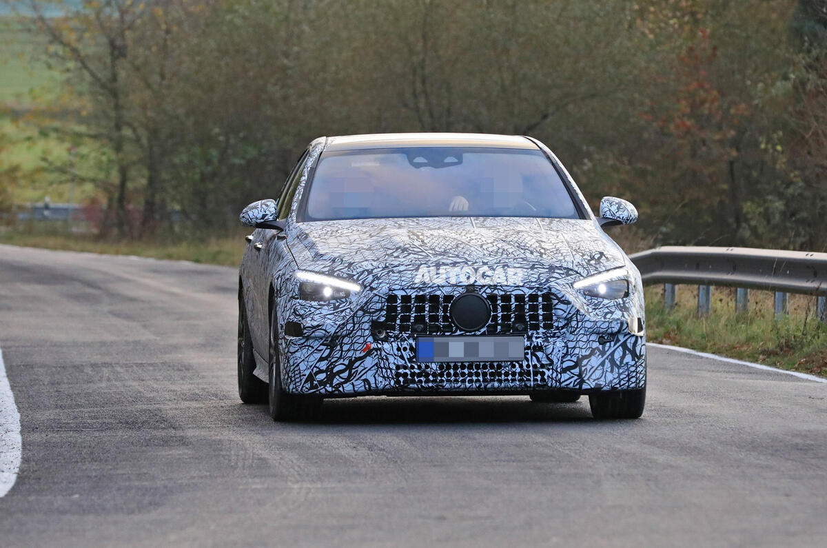 Mercedes-AMG C53 2021 spy images - tracking nose Mercedes-AMG C53 2021 spy images - tracking nose