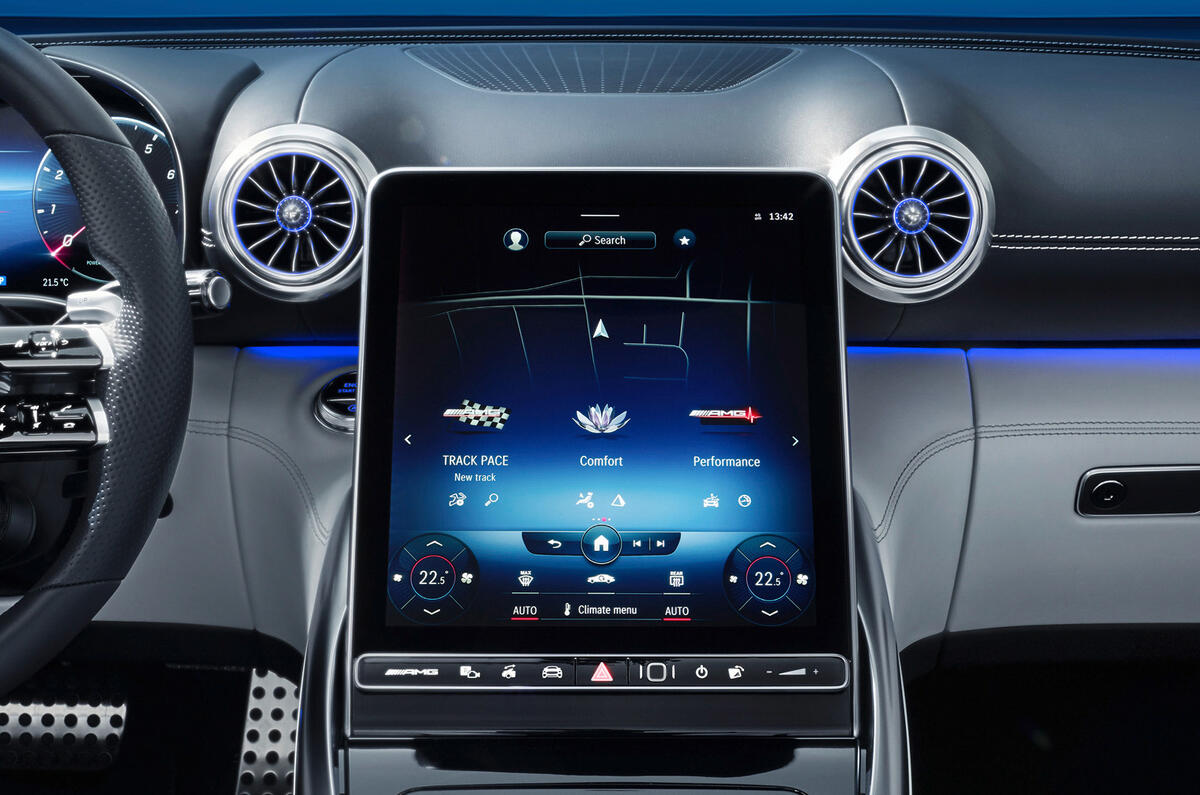 96 Mercedes AMG SL 2022 official interior infotainment