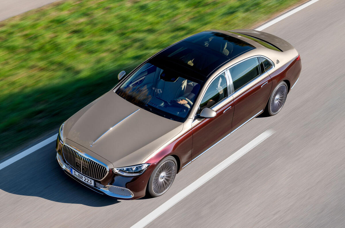 2021 Mercedes-Maybach S-Class official images - hero aerial