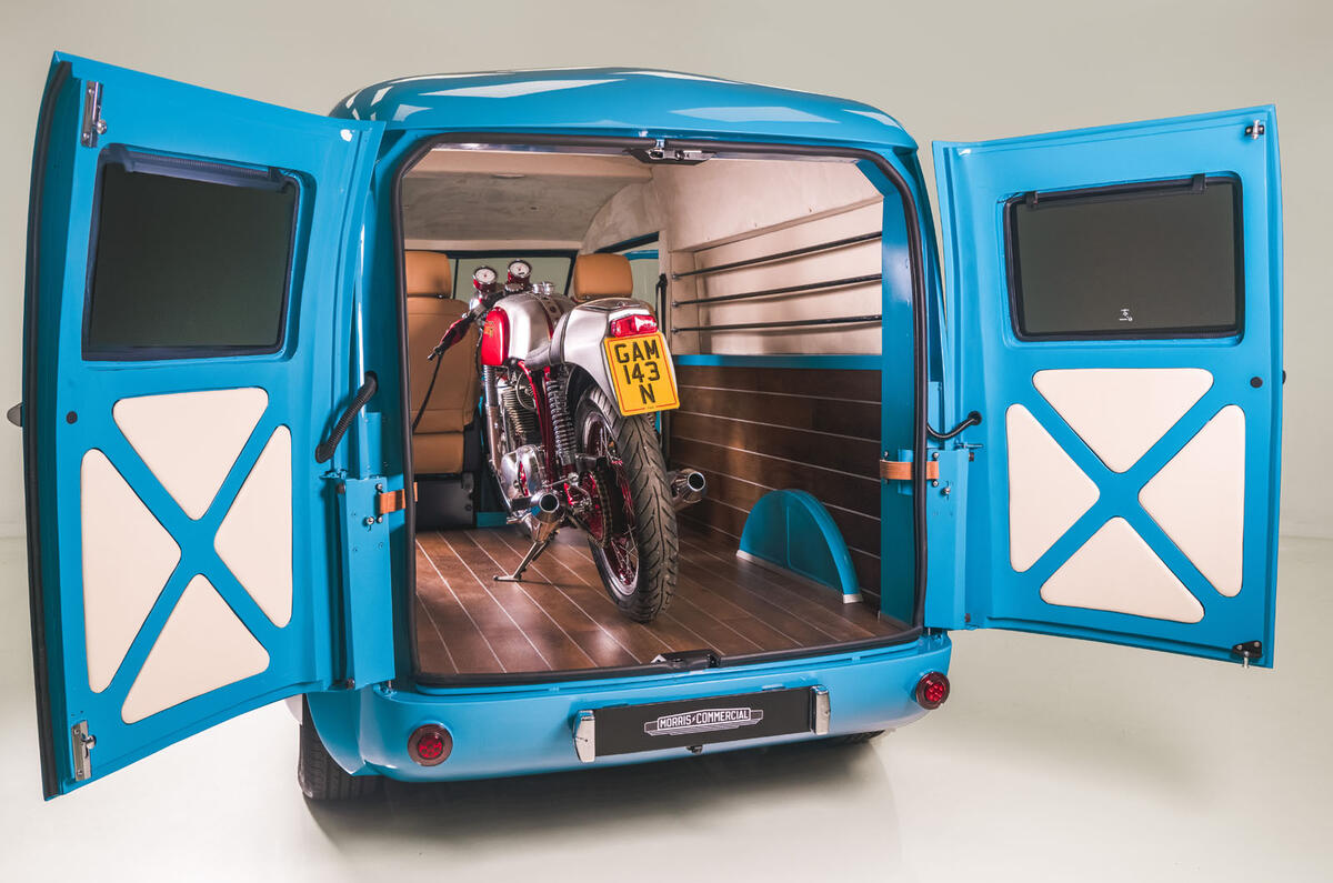 Morris JE electric van official images - load capacity