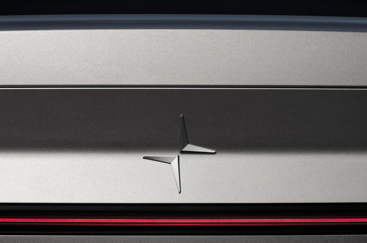 96 Polestar 2 official images desert rear badge 96 Polestar 2 official images desert rear badge