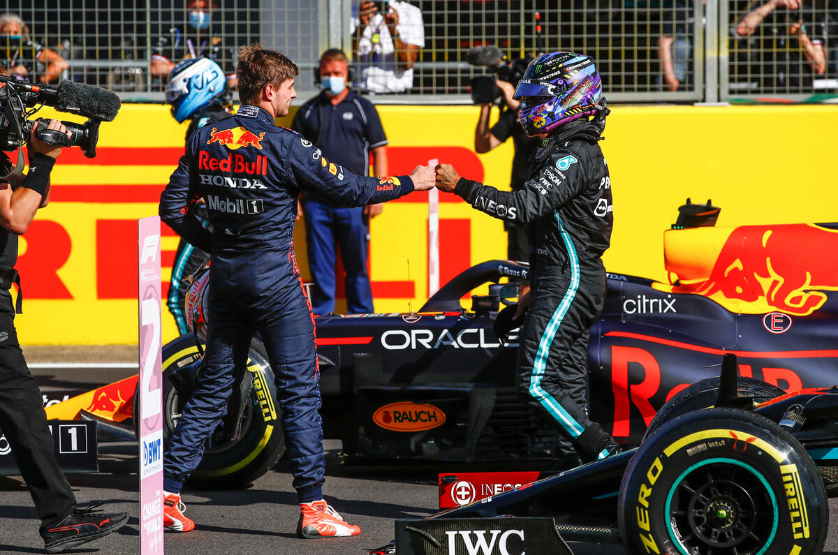 96 Racing Lines Hamilton Verstappen friendly