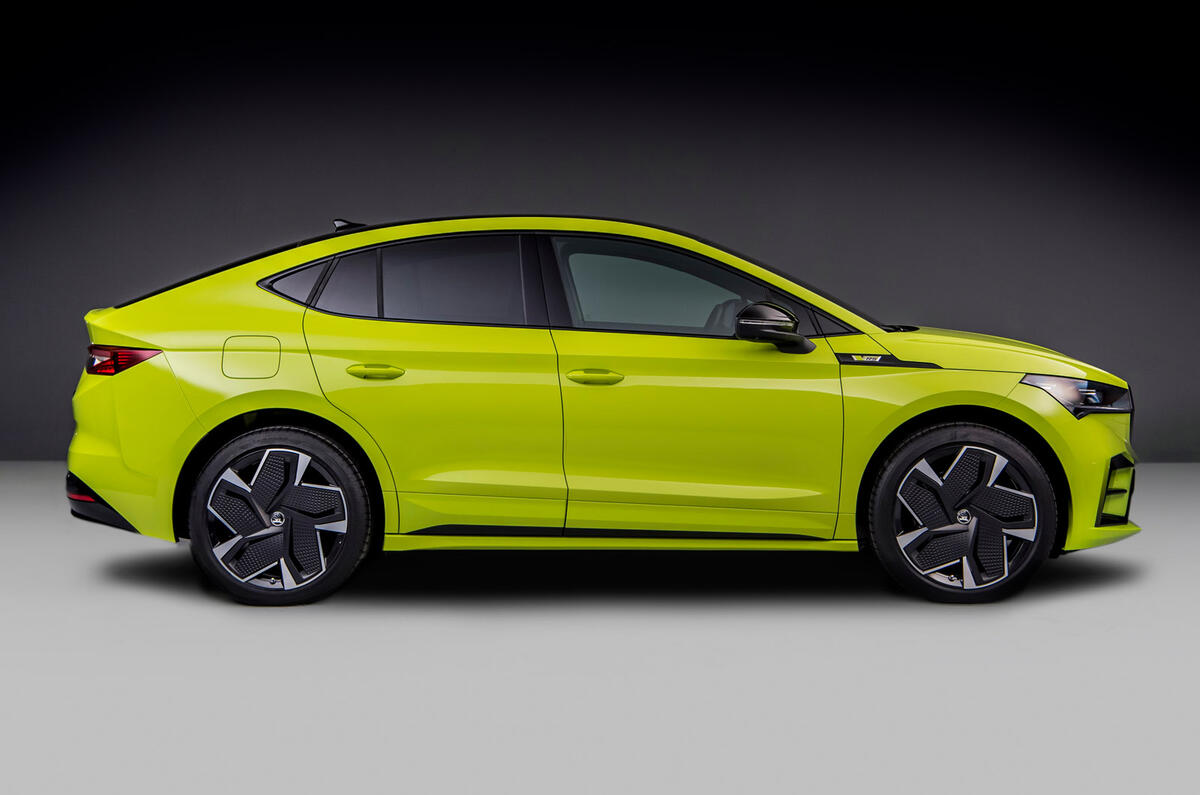 96 Skoda Enyaq coupe vRS 2022 official images studio side